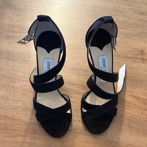 Jimmy Choo Elegant Black Strappy Heels